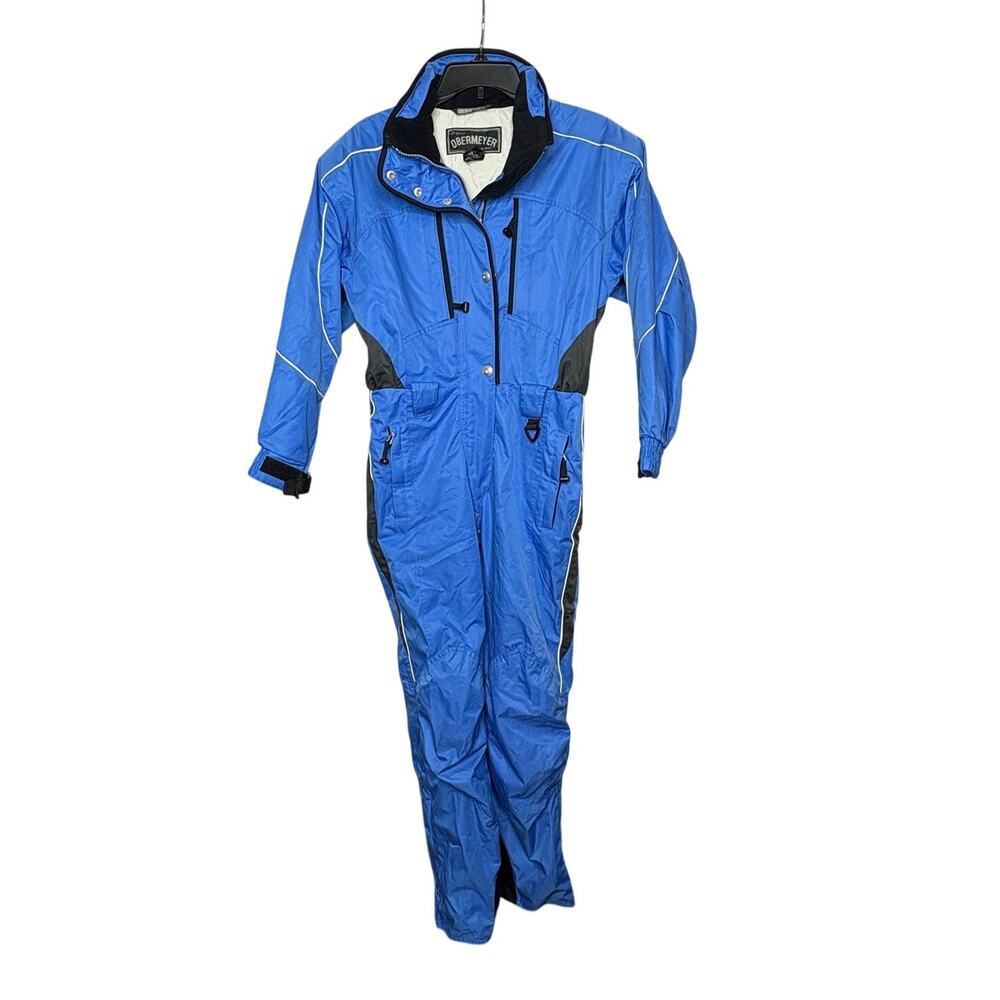 Obermeyer Women's Blue & Black Winter Skit Snow Suit Zippered Pockets 6 Petite